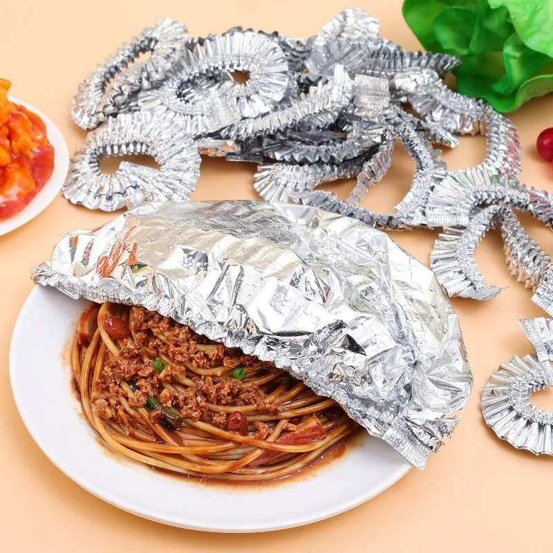 30pcs Reusable Aluminum Foil Food Elastic Bowl Covers Fresh Keeping Food Containers Dish Covers